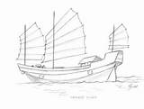 Junk Boats sketch template