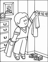 Clothes Hanging Boy Kb Coloring sketch template