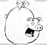 Pig Flying Fat Coloring Wings Cartoon Pages Little Drawing Pigs Clipart Thoman Cory Outlined Vector Eagle Silhouette Pencil Angel Getdrawings sketch template