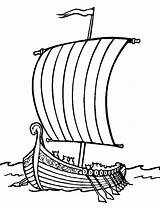 Viking Coloring Ship Pages Clip Cliparts Colouring Boat Popular Bateau Coloriage Designlooter sketch template