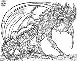 Dragon Coloring Adult Pages Book Dragons Printable Detailed Fantasy Choose Board sketch template