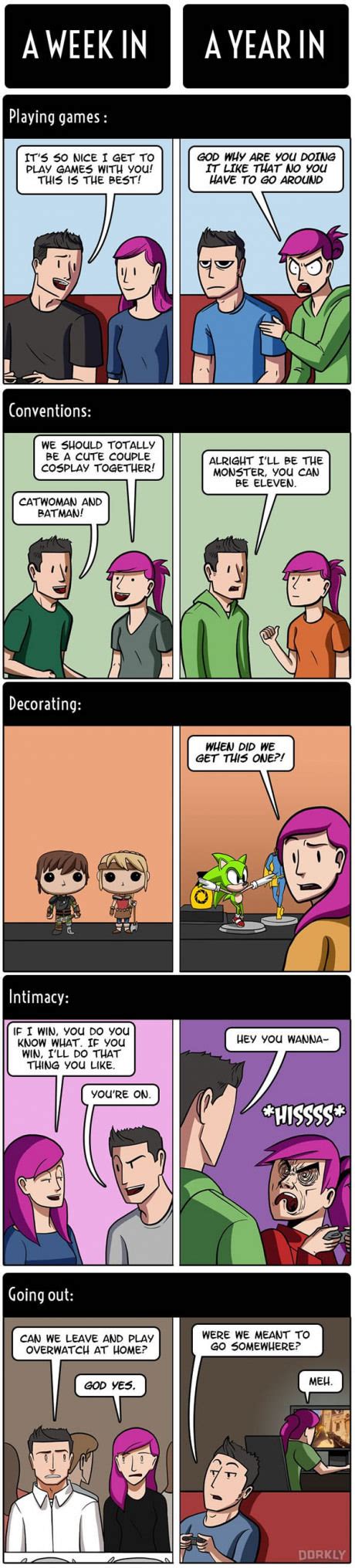 nerdy relationships a week in vs a year in funny couples memes funny memes funny christmas