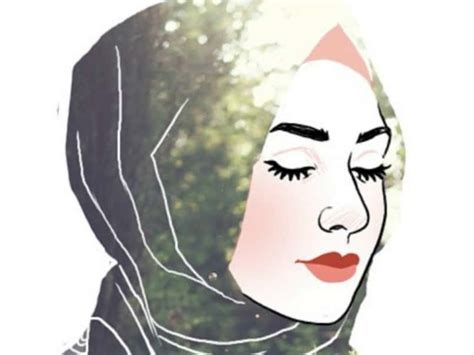 gambar kartun muslimah elegan
