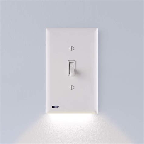 single light switch cover plate built  led night light adjustable toggle  ebay