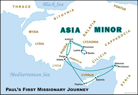 Paul S First Missionary Journey New Testament Maps