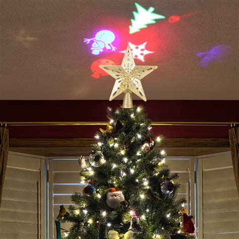 projection star christmas tree topper mexten product   high quality