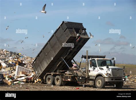 dump truck dumping stock  dump truck dumping stock images alamy