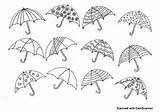 Umbrellas Umbrella sketch template