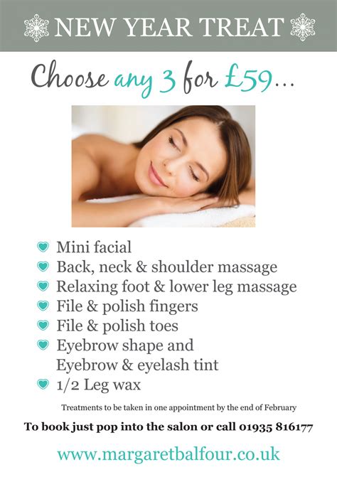 year treatment offer margaret balfour clarins beauty salon day