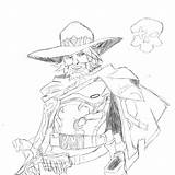 Mcree Overwatch sketch template
