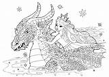 Dragones Colorear Dibujos Dragón Drachen Princesa Animados sketch template