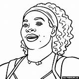 Williams Serena Coloring Pages Tennis Thecolor sketch template