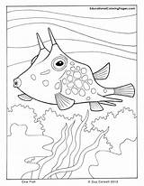 Coloring Ocean Pages Sea Animals Printable Fish Kids Life Animal Cow Marine Seashore Library Book Colouring Comments Books Coloringhome Popular sketch template