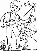 Kite Coloring Pages Flying Hopscotch Boy Clipartpanda His Getdrawings Playing Clipart Clipartmag Template Kites sketch template