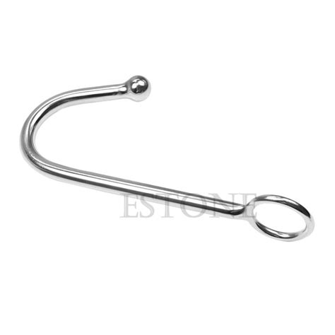p80 1pc stainless steel hanger hook ball tip anal bondage metal medium