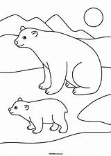 Polar Momtivational Charades Colouring Animals Cub sketch template