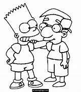 Coloring Simpsons Simpson Bart Pages Printable Kids Houten Milhouse Van Print Clipart Beautiful Characters Friend Children Dibujos Colouring Para Library sketch template