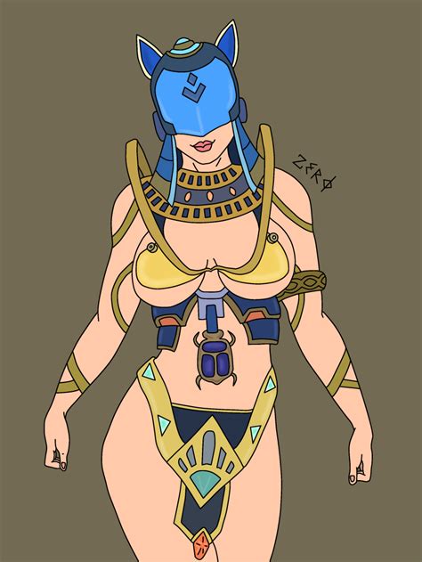 rule 34 anubis breast grab breasts egypt egyptian egyptian clothes