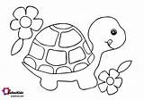 Coloring Turtle Pages Printable Cute Baby Bubakids Print Color sketch template