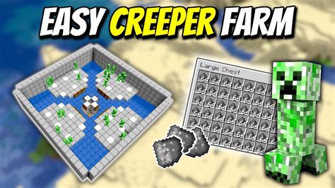 creeper farm minecraft  tutorial java edition youtube