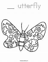 Utterfly Coloring Built California Usa sketch template