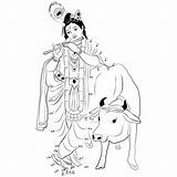 Krishna Coloring Yashoda Hindu Balarama Xcolorings sketch template