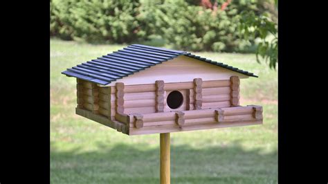 log cabin birdhouse kit plans youtube