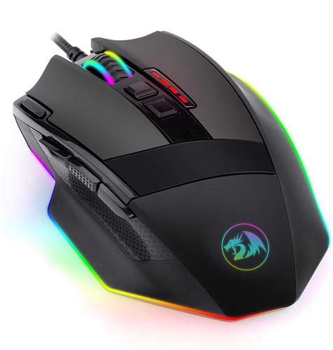 redragon  gaming mouse wired led rgb backlit mmo gaming mice  button programmable mouse