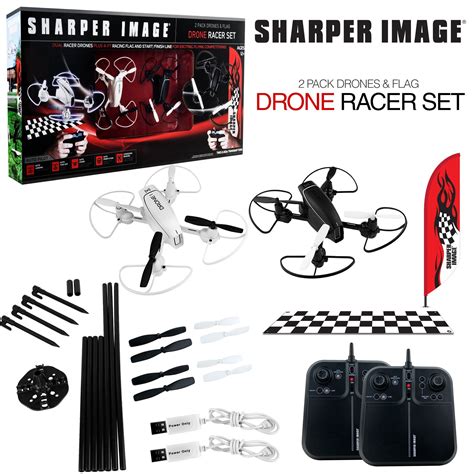 sharper image  pack  mach racer drones ghz rechargeable rc axis quadcopter kit led