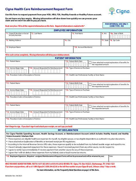cigna hsa reimbursement form fill  sign  dochub