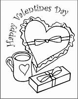 Coloring Valentine Valentines Pages Kids Printable Happy Sheets Print Color Colouring Children Disney Coffee Dinokids Worksheets sketch template