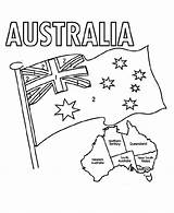 Australia Australian Coloring Pages Flag Kids Choose Board sketch template
