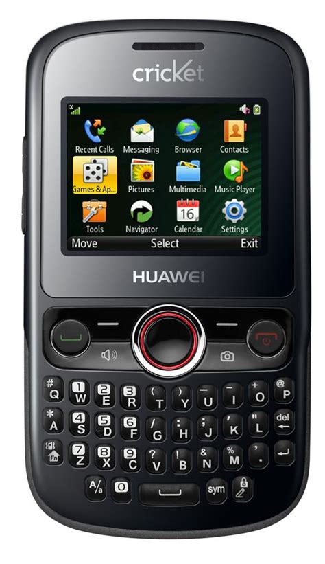 huawei pillar  basic qwerty phone  cricket wireless black good condition  cell