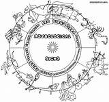 Coloring Zodiac Signs Pages Astrological sketch template