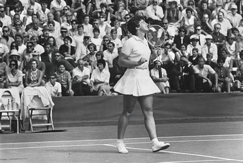 plays tennis like a man speaks out like — billie jean king the new
