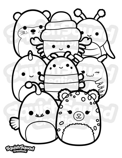 squishmallow coloring page printable squishmallow coloring finland