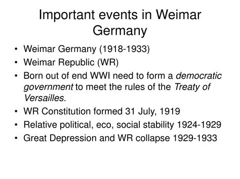 Ppt Weimar Germany Powerpoint Presentation Free Download Id 3693738