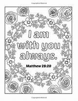 Matthew 28 20 Kjv Coloring Pages Scriptures Template sketch template