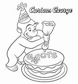 Curious George Coloring Printable Printables Pages Cake Birthday Pbs Kids Print Color Party Halloween Sheets Sheet Book Parents His Cakes sketch template