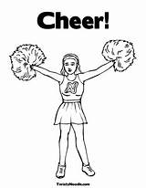 Coloring Cheerleading Pages Cheerleader Pom Printable Poms Sheets Cheer Kids Cheerleaders Dancing Cheering Choose Board Girl Kid Does Posters Dance sketch template