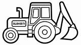 Digger Coloring Excavator Pages Drawing Tractor Backhoe Truck Kids Draw Colouring Clipart Printable Kid Print Entitlementtrap Template Color Sheets Drawings sketch template