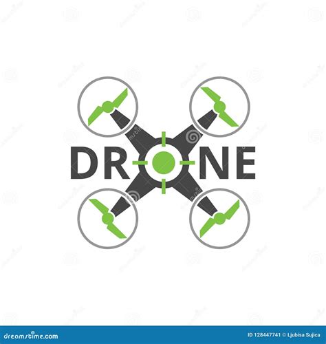 quadrocopter logo drone icon target drone logo icon design stock vector illustration