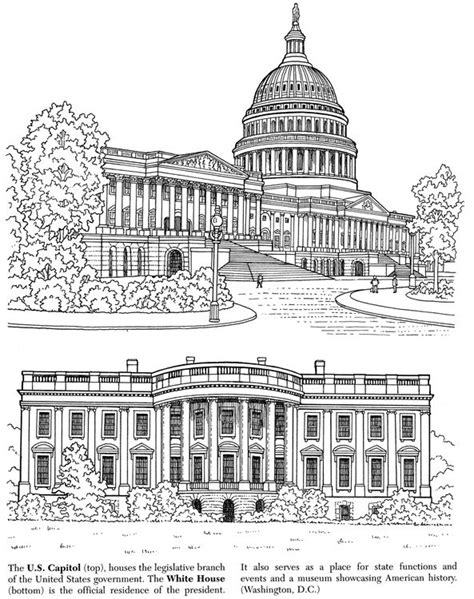 white house coloring page coloring home