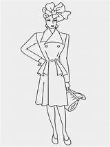 Model Coloring Pages Fashion Outline Kids Templates Realistic Titan Posted Template sketch template