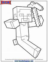 Minecraft Coloring Steve Pages Pickaxe Herobrine Sword Running Holding Drawing Harvey Clipart Color Dog Printable Getdrawings Easter Print Getcolorings Library sketch template