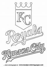 Coloring Pages Royals City Kansas Logo Maatjes Kc Mlb Baseball Major League Print Getcolorings sketch template