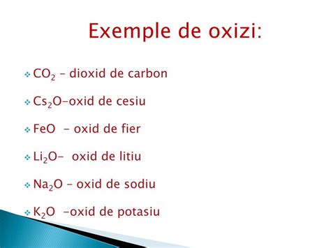 proiect chimie oxizi powerpoint    id