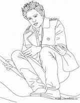 Pattinson Colorear Cullen Desenho Saga Agachado Colouring Hmm Lautner Curioso Hellokids sketch template