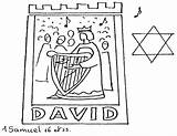 Harp David Davids King Coloring Template sketch template