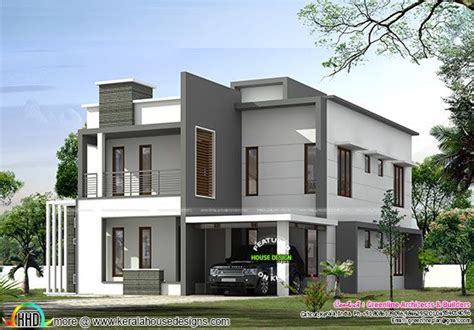 simple contemporary modern house kerala home design  floor plans  dream houses